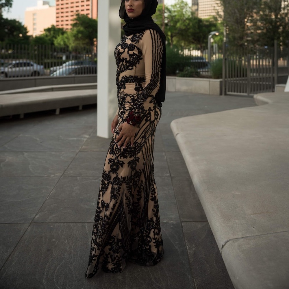 Custom made long sleeved dress